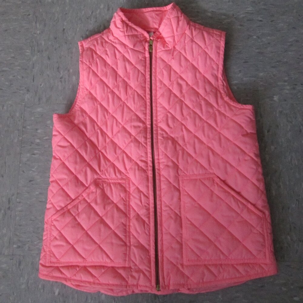Crewcuts orange quilted puffer vest